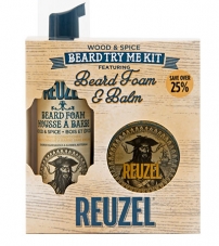 Набор для бороды Reuzel Wood & Spice (Baerd Foam+Balm)
