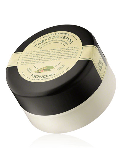 Крем для бритья Mondial "TABACCO VERDE" с ароматом зелёного табака, пластиковая чаша plexiglas, 150 мл