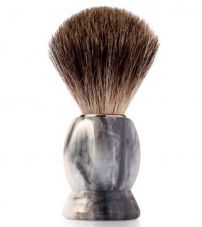 Помазок для бритья Mondial, пластик, ворс барсука, рукоять - цвет - серый мрамор