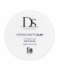 Глина для укладки волос сильной фиксации (без отдушек) DS Sim Sensitive Stronge Matte Clay -50мл.