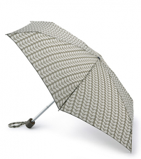 Зонт женский механика Orla Kiely Fulton L744-3511 SolidStem (Серые листья)