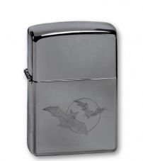 Зажигалка ZIPPO Bats, с покрытием High Polish Chrome, латунь/сталь, серебристая, глянцевая, 36х12х56 мм