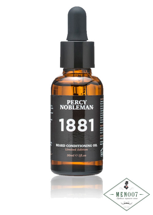Парфюмированное масло для бороды Percy Nobleman Beard Oil 1881 - 30 мл
