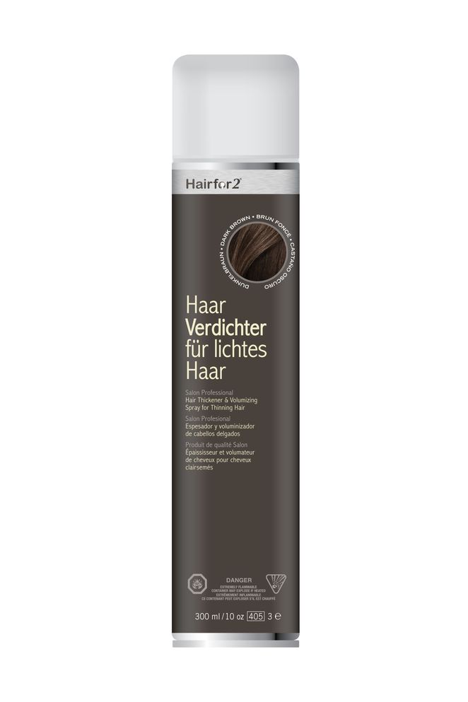 Спрей загуститель для волос Hairfor2 – темно-коричневый -100мл.