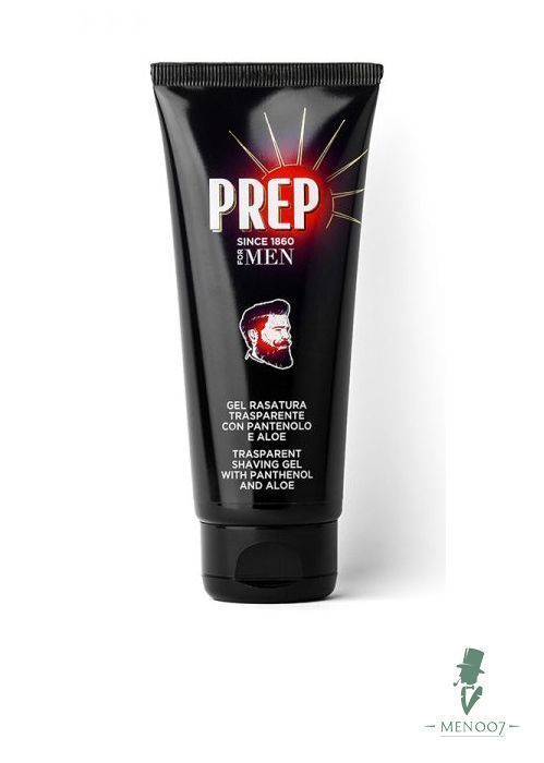 Прозрачный гель для точного бритья PREP FOR MEN SHAVING GEL С ПАНТЕНОЛОМ И ЭКСТРАКТОМ АЛОЭ 100мл.