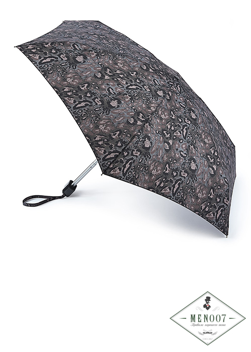 Суперлегкий женский зонт «Темный леопард», механика, Tiny, Fulton L501-3274