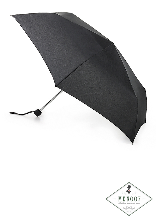 Суперлегкий и тонкий черный зонт, механика, Superslim, Fulton L552-01