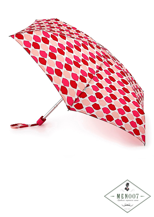 Суперкомпактный «зонт в карман» «Губы», механика, Lulu Guinness, Tiny, Fulton L717-3181