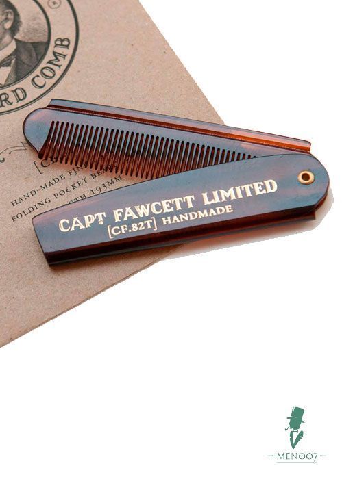 Складная расческа для волос и бороды Captain Fawcett Folding Pocket Beard Comb 193 мм