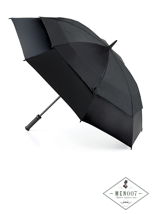 Мужской зонт-гольфер с двойным куполом, черный, механика, Stormshield, Fulton S669-01
