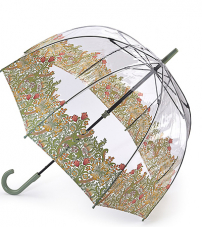 Прозрачный зонт-трость с дизайнерским принтом «Лилии», механика, Morris Co, Birdcage, Fulton L782-3656