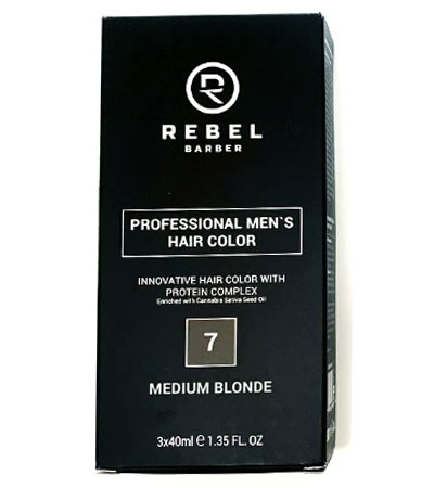 Профессиональная мужская краска для волос REBEL BARBER Medium Blonde (7) 3 х 40 мл